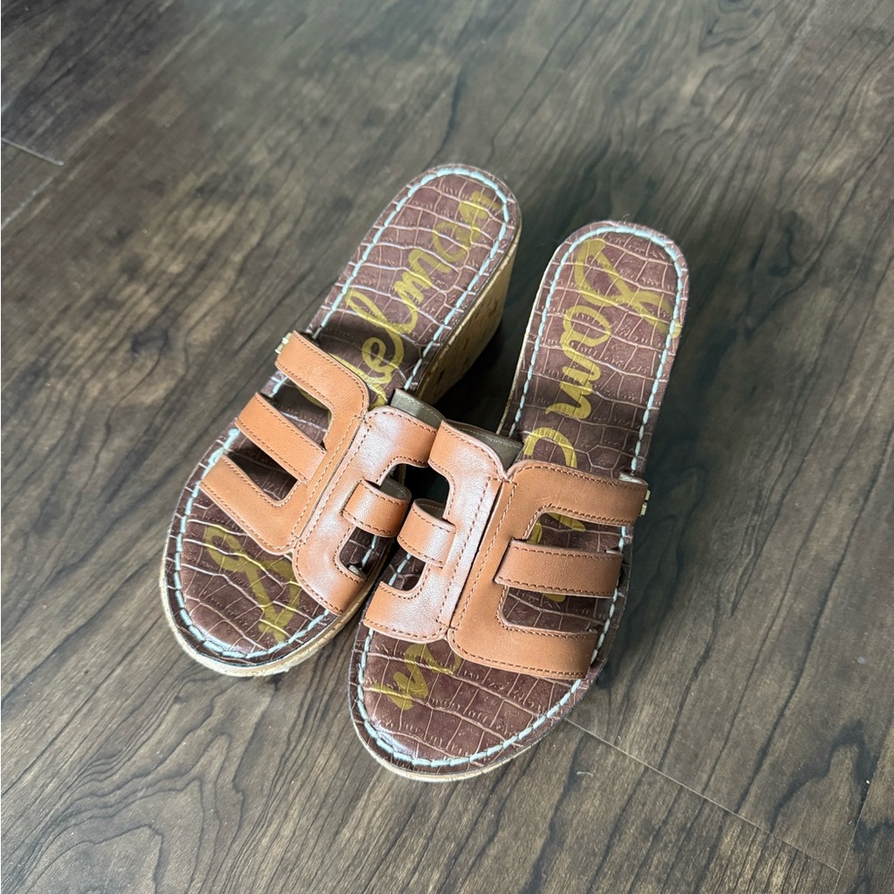 Sam Edelman Tan Wedge Sandals